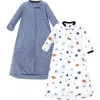 Hudson Baby Cotton Long-sleeve Wearable Sleeping Bag, Sack, Blanket In Multi