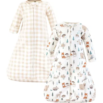 Hudson Baby Cotton Long-sleeve Wearable Sleeping Bag, Sack, Blanket In Multi