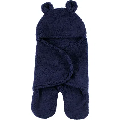 Hudson Baby Cozy Fluffy Animal Print Stroller Footmuff In Blue