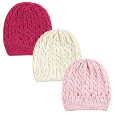 Hudson Baby Kids'  Cozy Knitted Headwear 3pk In Multi