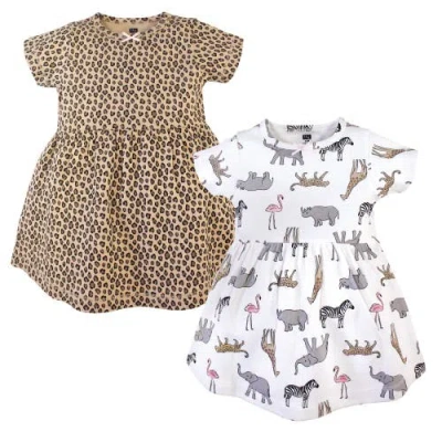 Hudson Baby Kids'  Cozy Stylish All-season Baby Dress 2pk In Multi