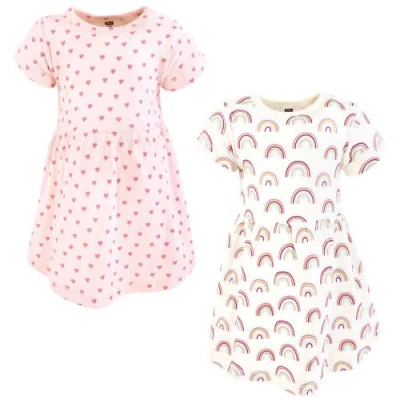 Hudson Baby Cozy Stylish Baby Dress 2pk In Blue