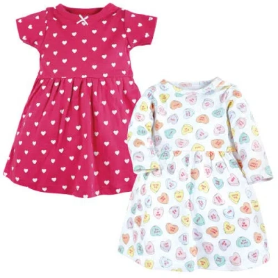 Hudson Baby Cozy Stylish Baby Dress 2pk In Multi