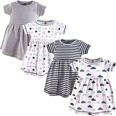 Hudson Baby Cozy Stylish Cotton Dresses In Black