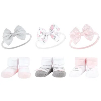 Hudson Baby Delightful Duo Gift Headband And Socks (baby) In Multi