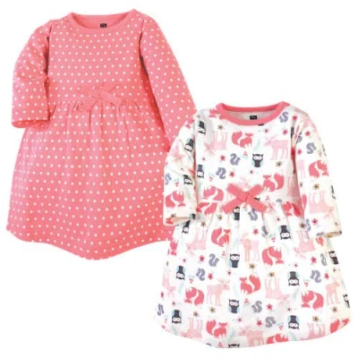 Hudson Baby Kids'  Double Pack Of Long-sleeve Dress In Multi