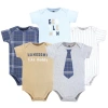 Hudson Baby Essential Cotton Bodysuits 5-piece Set In Multi