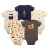 Hudson Baby Essential Cotton Bodysuits 5-piece Set In Multi