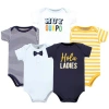 Hudson Baby Essential Cotton Bodysuits 5-piece Set In Multi