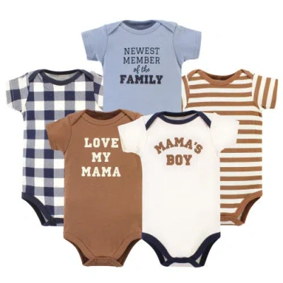 Hudson Baby Essential Cotton Bodysuits 5-piece Set In Multi