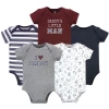 Hudson Baby Essential Cotton Bodysuits 5-piece Set In Multi