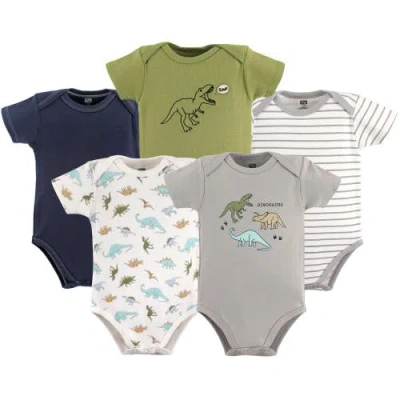 Hudson Baby Essential Cotton Bodysuits 5-piece Set In Multi