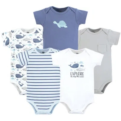 Hudson Baby Essential Cotton Bodysuits 5-piece Set In Multi