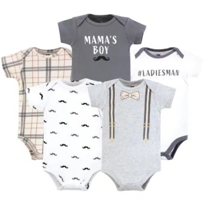 Hudson Baby Essential Cotton Bodysuits 5-piece Set In Multi