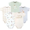 Hudson Baby Essential Cotton Bodysuits 5-piece Set In Multi
