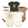 Hudson Baby Essential Cotton Bodysuits 5-piece Set In Multi