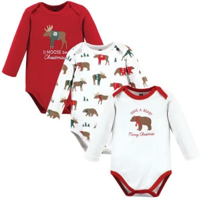 Hudson Baby Kids'  Essential Long-sleeve Cotton Bodysuit Triple Set