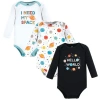Hudson Baby Kids'  Essential Long-sleeve Cotton Bodysuit Triple Set