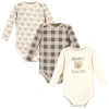 Hudson Baby Kids'  Essential Long-sleeve Cotton Bodysuit Triple Set