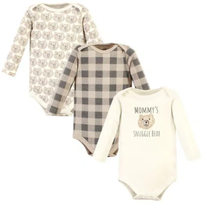 Hudson Baby Kids'  Essential Long-sleeve Cotton Bodysuit Triple Set