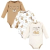 Hudson Baby Kids'  Essential Long-sleeve Cotton Bodysuit Triple Set