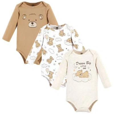 Hudson Baby Kids'  Essential Long-sleeve Cotton Bodysuit Triple Set