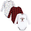 Hudson Baby Kids'  Essential Long-sleeve Cotton Bodysuit Triple Set