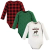 Hudson Baby Kids'  Essential Long-sleeve Cotton Bodysuit Triple Set