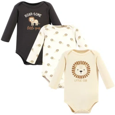 Hudson Baby Kids'  Essential Long-sleeve Cotton Bodysuit Triple Set