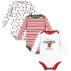 Hudson Baby Kids'  Essential Long-sleeve Cotton Bodysuit Triple Set