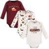 Hudson Baby Kids'  Essential Long-sleeve Cotton Bodysuit Triple Set