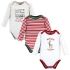 Hudson Baby Kids'  Essential Long-sleeve Cotton Bodysuit Triple Set
