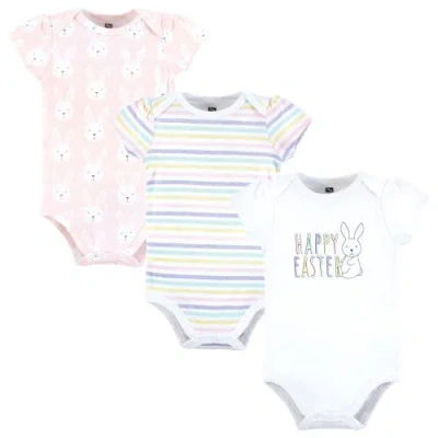 Hudson Baby Essential Three-piece Set Of Cotton Bodysuits In Brown