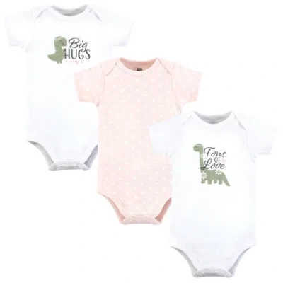 Hudson Baby Essential Three-piece Set Of Cotton Bodysuits In Brown