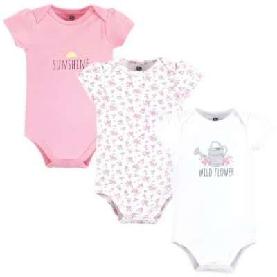 Hudson Baby Essential Three-piece Set Of Cotton Bodysuits In Multi