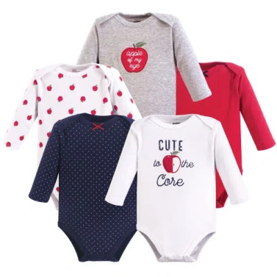 Hudson Baby Everyday Long-sleeve Cotton Bodysuits Bundle Of 5 In Multi