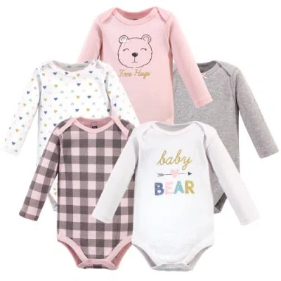 Hudson Baby Everyday Long-sleeve Cotton Bodysuits Bundle Of 5 In Multi