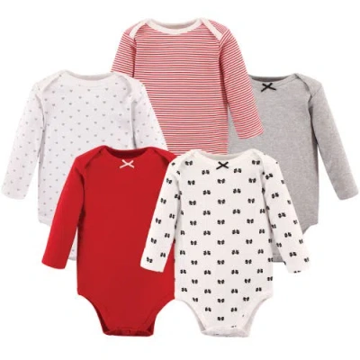 Hudson Baby Everyday Long-sleeve Cotton Bodysuits Bundle Of 5 In Multi