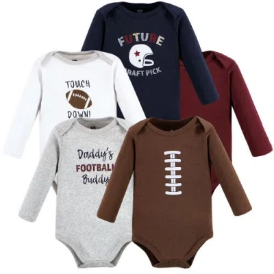 Hudson Baby Five-piece Collection Of Long-sleeve Cotton Bodysuits In Multi