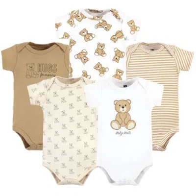 Hudson Baby Kids'  Five-piece Set Of Cotton Infant All-in-one Bodysuits In Brown