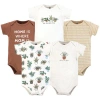 Hudson Baby Kids'  Five-piece Set Of Cotton Infant All-in-one Bodysuits In Brown