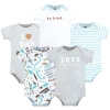 Hudson Baby Kids'  Five-piece Set Of Cotton Infant All-in-one Bodysuits In Green