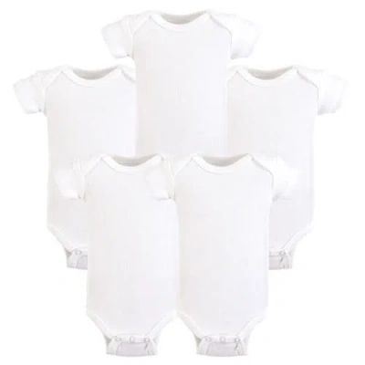Hudson Baby Kids'  Five-piece Set Of Cotton Infant All-in-one Bodysuits In White