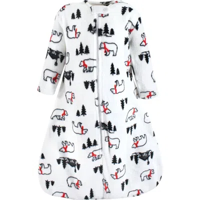 Hudson Baby Flannel Sleep Sack With Plush Full-arm Coverage In White