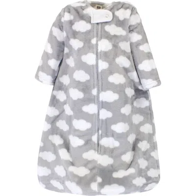 Hudson Baby Flannel Sleep Sack With Plush Full-arm Coverage In Gray
