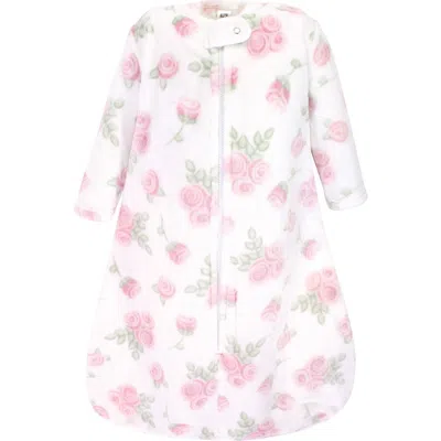 Hudson Baby Flannel Sleep Sack With Plush Full-arm Coverage In Pink