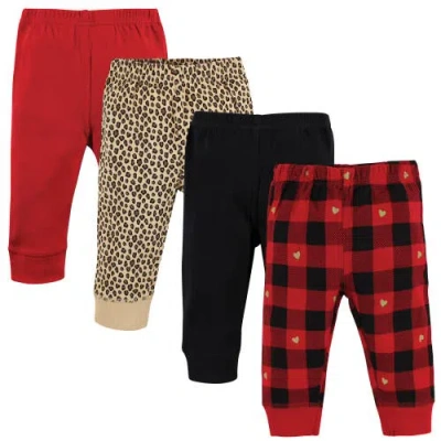Hudson Baby Four-piece Collection Of Versatile Pants Bottoms In Red