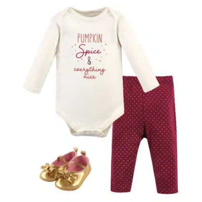 Hudson Baby Girl's Long-sleeve Bodysuit, Pants, And Footwear Outfit In Multi