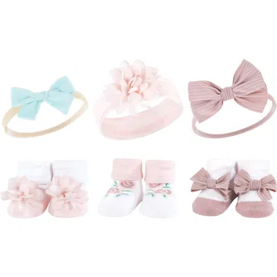 Hudson Baby Headband & Socks Giftset (baby) In Soft Floral
