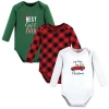Hudson Baby Infant Breathable Cotton Long-sleeve Bodysuit Bundle 3 Count In Multi